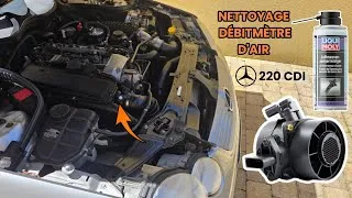 Miniature : 🧽 NETTOYAGE DU DÉBITMÈTRE D'AIR SUR MERCEDES CLASSE C 220 CDI W203 / CL203 / CLC