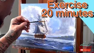 Miniature : Améliorer son instinct en peinture acrylique : 20 minutes top chrono. 