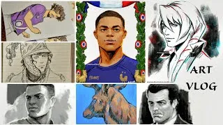 Miniature : Paints and sketches I did this month |Art Vlog