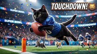 Miniature : This Cat Just Scored a TOUCHDOWN 😹 AI Generated Comedy