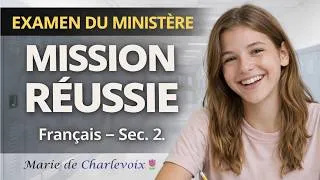 Miniature : Examen du ministère français secondaire 2 - Comment BIEN préparer ses élèves - Marie de Charlevoix🌷
