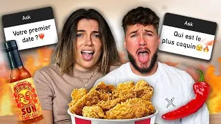 Miniature : ON RÉPOND À VOS QUESTIONS EN MANGEANT DES SAUCES SPICY ! ( ft. mon mec )