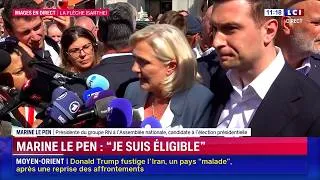 Miniature : Marine Le Pen à La Flèche : "La Cour d'appel m'a rendu mon éligibilité !"