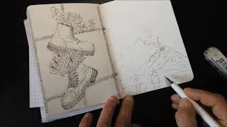 Miniature : Trublion Inktober 2020 - j30 : Ominous / De mauvaise augure (Timelapse Drawing - carnet de croquis)