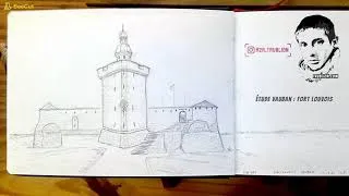 Miniature : Vauban étude de fortifications : Croquis Timelapse du Fort Louvois / Fort Chapus
