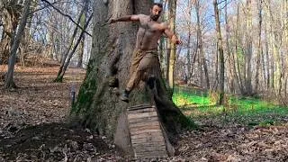 Miniature : Living on the Edge: Building a Shelter and "Battling Nature"