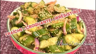 Miniature : Le SECRET est dans la SAUCE  🤤 SALADE de CONCOMBRE FRAÎCHE et Ultra Croquante !