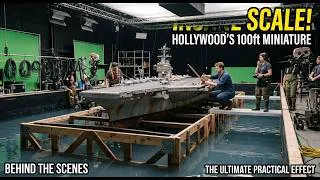 Miniature : Giant Aircraft Carrier Miniature in the World's Biggest VFX Water Tank! 🤯⚓ #ai #shorts