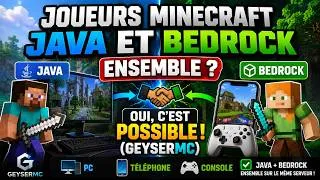 Miniature : Minecraft tutoriel : Joueurs Java et Bedrock ensemble ? Oui c’est possible (GeyserMC)