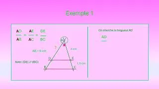 Miniature : Mathématiques – Théorème Thalès - #maths #revision #brevet