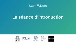 Miniature : La séance d'introduction  - MathAData dans votre classe