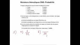 Miniature : DNB Probabilités S3