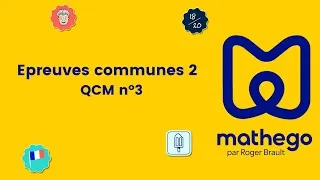 Miniature : Epreuves communes 2 - QCM - Sujet 3