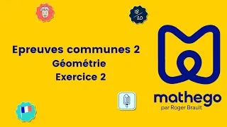 Miniature : Epreuves communes 2 - Géométrie - Exercice 2