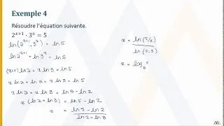 Miniature : Résolution d'équations exponentielles à l'aide des logarithmes