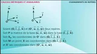 Miniature : 3.03 Calculs métriques et angulaires - Changements de repères
