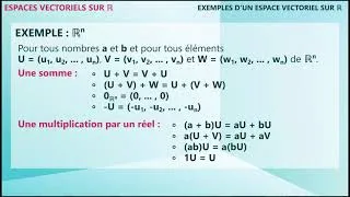Miniature : 2.03 Espaces vectoriels sur ℝ - Exemples d'un espace vectoriel sur ℝ
