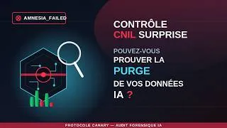 Miniature : Contrôle CNIL surprise : Pouvez-vous PROUVER la purge de vos données IA ?