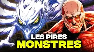 Miniature : Les 7 MONSTRES les PLUS DANGEREUX dans les animés ! (ils sont terrifiants)