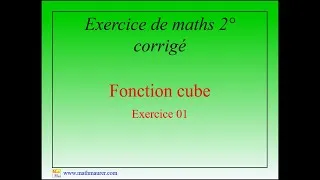 Miniature : Fonction cube - Exercice 01