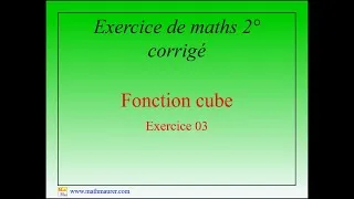 Miniature : Fonction cube - Exercice 03