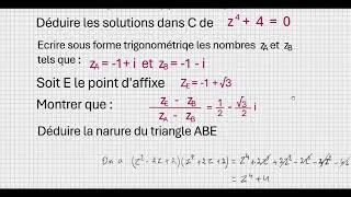 Miniature : Nombres complexes 2eme BAC