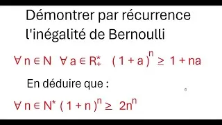 Miniature : Math 1ère année du BAC S.M - S.X      : Raisonnement par Récurrence