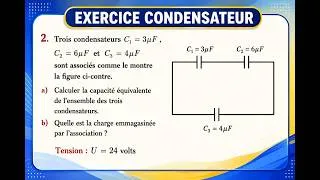Miniature : 🕵️‍♂️🔥 EXERCICE BAC : Saurez-vous calculer  la capacité équivalente des trois condensateurs  ? ⚡🧠
