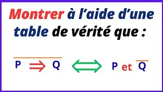 Miniature : 🔥🔥 Logique & mathématiques : démontrer avec une table de vérité 🔥