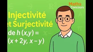 Miniature : 🔴 Etudier  ℎ(𝑥,𝑦)=(𝑥+2𝑦,𝑥−𝑦)— Injective ? Surjective ? de  (R² vers R²) (Suite de l'exercice 9)