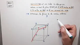 Miniature : 👉 CRPE Maths : nature de la section d’un cube (géométrie dans l’espace)