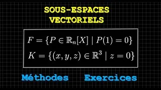Miniature : ESPACES VECTORIELS : Sous-espaces vectoriels – Définition, méthode et exercices