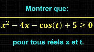 Miniature : MONTER QUE: X^2 - 4X - COS(T) + 5 EST POSITIF.
