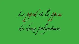 Miniature : Cours Algèbre 1  :  Les polynômes Part 03