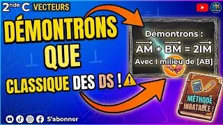 Miniature : 2ndC : Démontrons que vecteur AM+BM=2IM , avec I milieu de [AB]