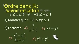 Miniature : Ordre dans l'ensemble R savoir encadrer