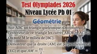 Miniature : Rotation Géométrique  Solution Olympiade Mathématiques 2026 Niveau Lycée