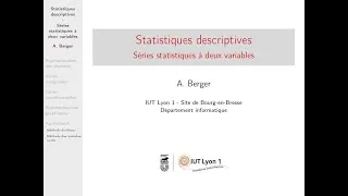Miniature : Séries statistiques à 2 variables