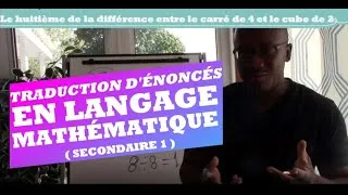 Miniature : Traduction d'Énoncés en Langage Mathématique : 1ère Secondaire