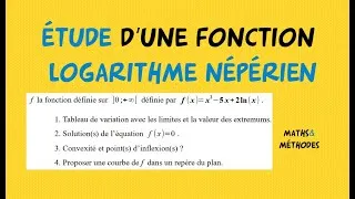 Miniature : Étude d'une fonction avec le logarithme népérien