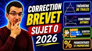 Miniature : Brevet maths 2026 : Le nouveau sujet type corrigé!