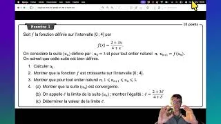 Miniature : Sujet Bac suite définie par une fonction : grand classique. Analyse du sujet