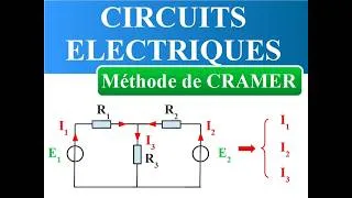 Miniature : CIRCUIT ELECTRIQUE  -  CALCULER E, I ou R par la  Méthode de CRAMER