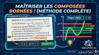 Miniature : Comment démontrer qu'une fonction est bornée ? 👇 Méthode Complète Encadrement, Composées