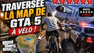 Miniature : 🚨 5 ÉTOILES DE POLICE EN VÉLO POUR TRAVERSER TOUTE LA MAP DE GTA 5 ! 🚲🚔🔥