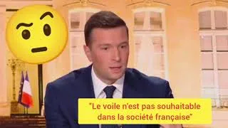 Miniature : Jordan Bardella déclare en direct que "le voile n'est pas souhaitable dans la société française" ! 🤔