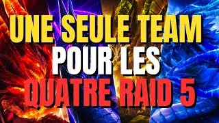 Miniature : UNE SEULE TEAM pour les 4 RAIDS Lvl 5 😱 (Ultra rentable !) | Summoners War