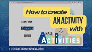 Miniature : How to create activities with NAO Activities