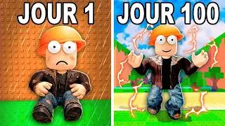 Miniature : J’ai survécu 100 JOURS en tant qu'ADMIN de Kick a Lucky Block !