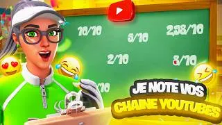 Miniature : Je NOTE les chaînes YouTube de mes abonnés (conseils inclus)